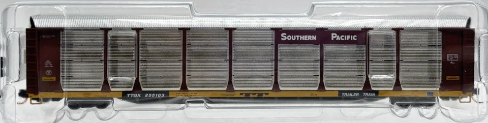 N Scale Red Caboose 19210-7 Southern Pacific Closed Auto Rack TTGX 255103 - Image 3 of 4