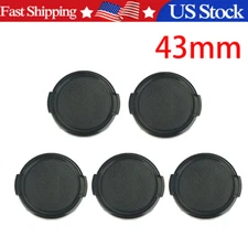 5pc 43mm Snap on Front Cap Fit For Nikon Fuji Olympus Sony Lens DSLR SLR Camera