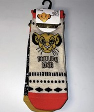 Disney Lion King Shoe Liners Socks 3 Pairs Size 6-10 Primark exclusive