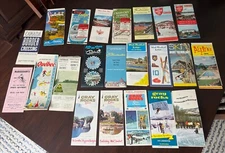 25+Pcs Vintage Quebec Ontario ski resort Lodge Flyer Brochures inserts Maps RARE