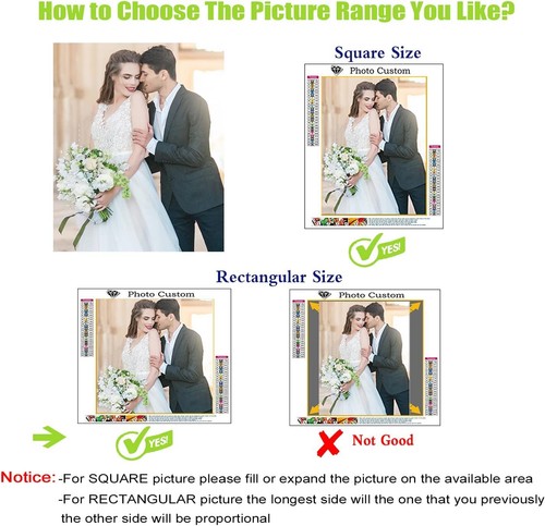 5D Custom Painting, DIY Custom Your Own Personalised Diamond Art Photo - Bild 11 von 11