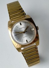 Vostok 2214 Gold Plated AU10 Vintage Original Soviet Mechanical Watch 1970s