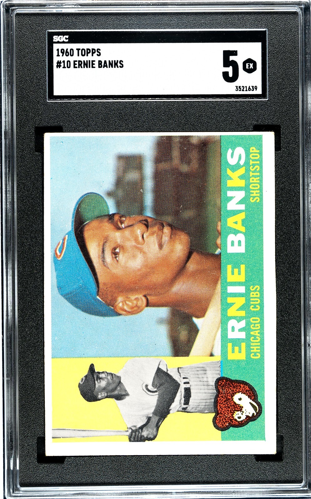 1960 Topps ERNIE BANKS Chicago Cubs #10 SGC 5 EX Condition