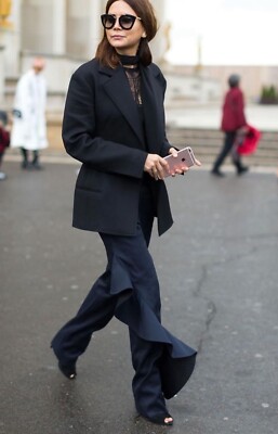 CÉLINE Old Celine Phoebe Philo Fall 2015 Blue Cotton Twill CÉLINE Old Celine Phoebe Philo Fall 2015 Blue Cotton Twill