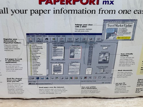 Visioneer Paperport mx | Vintage Portable Desktop Scanner | NOS | WIN95-NT-3.x - Picture 8 of 14