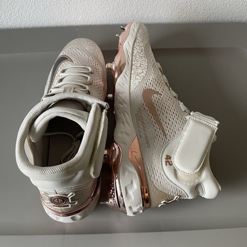 Size 15 Nike Alpha Huarache Elite 4 High Jackie Robinson Day Baseball Cleats - Picture 5 of 10
