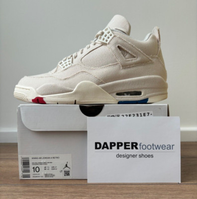 スニーカー Nike Air Jordan 4 Retro \"Blank Canvas \"DQ4909-100 Air Jordan 4 Retro, Size 7.5 UK, Blank Canvas Trainers