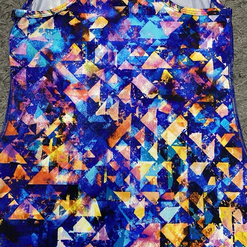 Trina Turk Tank Top Damen XS Freizeit Racerback Blau Sunset Palmen Strand Shirt - Bild 7 von 21