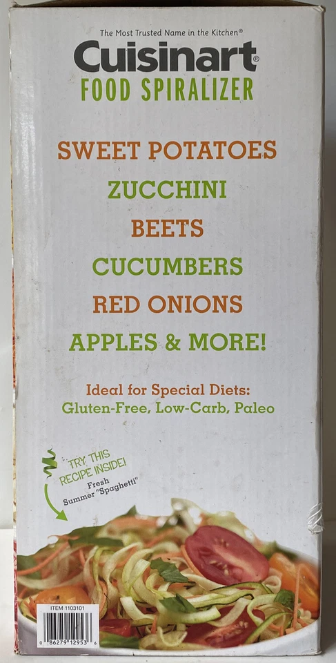 Cuisinart Food Spiralizer MANUAL 3 Cutting Options 4 Cup Brand New - Image 2 of 4