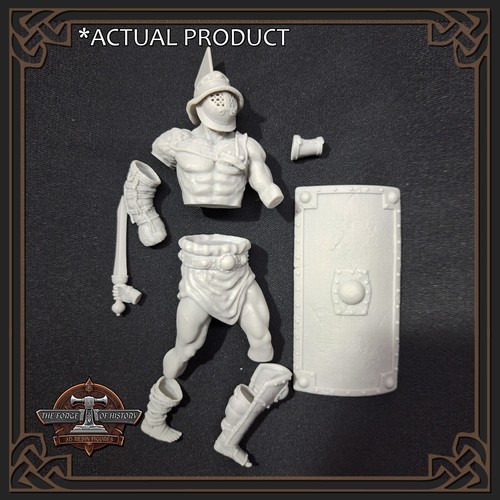 Gladiador romano Murmillo - modelo de figura impresa en resina 3D - escala 90 mm a 300 mm - Imagen 11 de 11