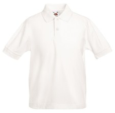 Image of Fruit of the Loom Kids Childrens Plain School Polo Shirt No Logo