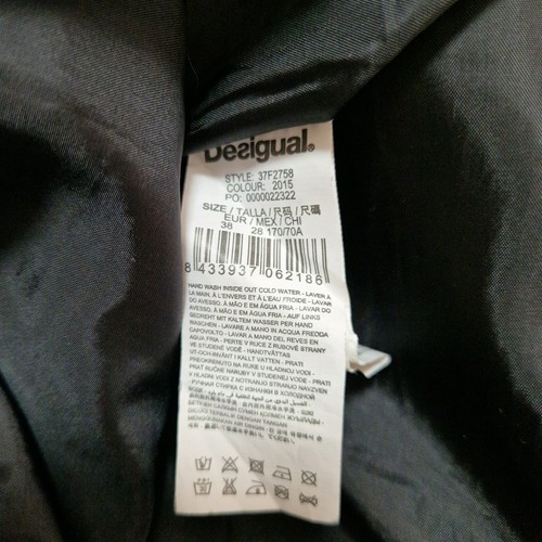 Minifalda DESIGUAL W28 EU38 Passion Línea A Bordada Tejida Corazón Amor 37F2758 - Imagen 9 de 11
