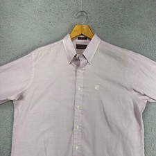 VINTAGE Chaps-Ralph Lauren Mens Button Down Shirt XL Light Pink Long Sleeve Logo