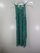 Old Navy Dress Size S Green Sailboats Straps Elastic Waist