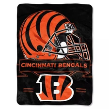 Cincinnati Bengals NFL 60" x 80" Plush Throw Blanket, Soft & Warm