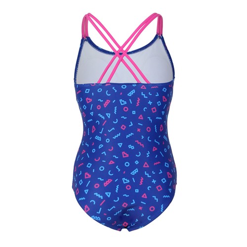 Kids Girls Swimsuit Leotard Swimwear Open Back Beachwear Training One-piece - Picture 37 of 68
