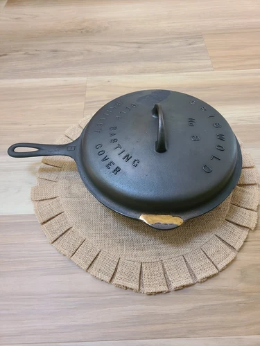 GRISWOLD #8 Cast Iron Skillet Lid Large Logo RESTORED