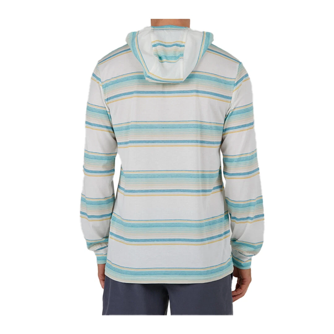 OFF WHITE Maglietta con cappuccio Salty Crew ""Cortes"" UV Hood Tech (bianco sporco)