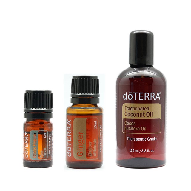 doTERRA Black Pepper 5ml + Ginger 15ml + Fractionated Coconut Oil 115ml
