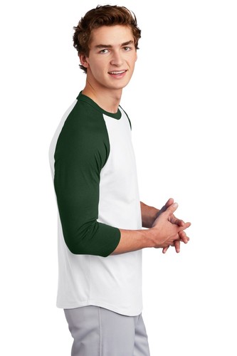 Sport-Tek T200 Men's Cotton Colorblock Raglan Sleeve Sports Jersey T-Shirt - Picture 39 of 57