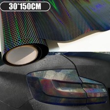Car Laser Honeycomb Vinyl Wrap Tint Film Sticker For Headlights Taillight Lamp