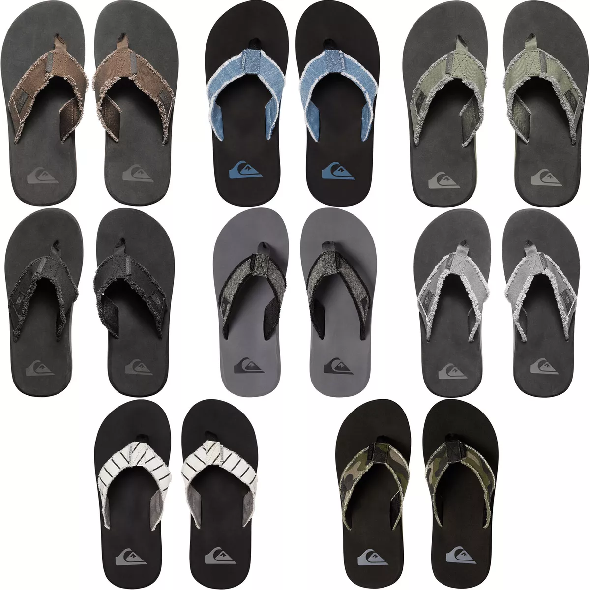 Quiksilver Mens Monkey Abyss Summer Beach Thongs Sandals Flip 