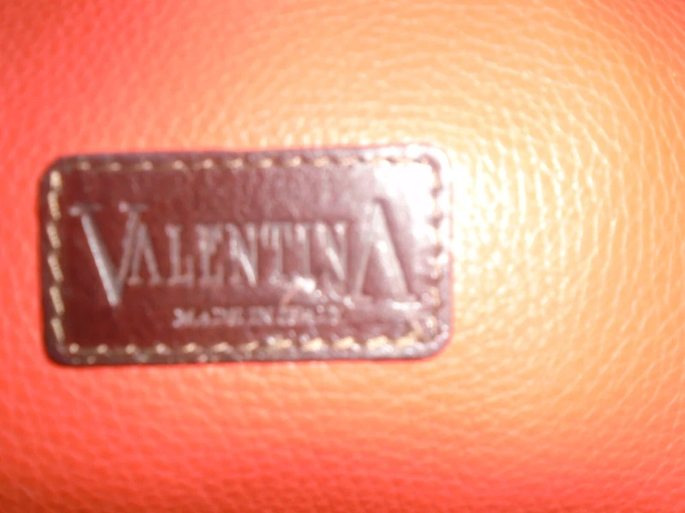 Bolso de Mano Valentina Marrón y Naranja Cuero Guijarro Óxido Grande LapTop 15 X 10.5 Foto 2 de 4