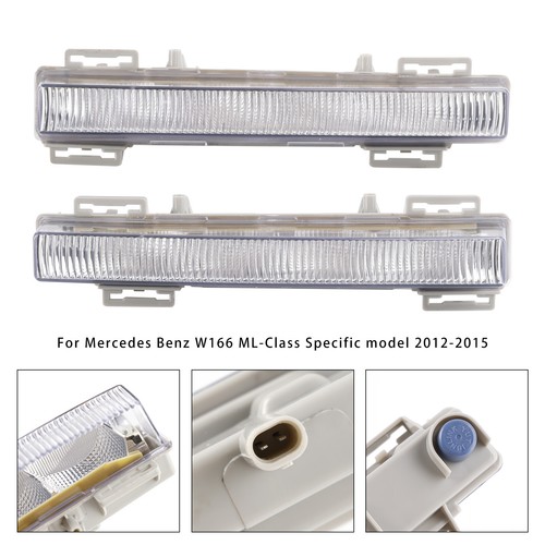 LH RH PairDaytime Run Lamp Fog Light For Mercedes W166 ML/GL350/400/550 12-15S12