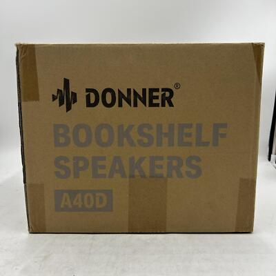 Donner A40D Active Bookshelf Speakers, with 60W RMS Stereo Speakers Bluetooth
