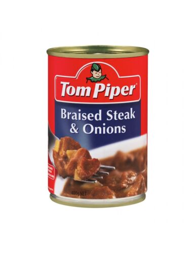 Tom Piper Beef Braised Steak & Onions 400g - Foto 1 di 1