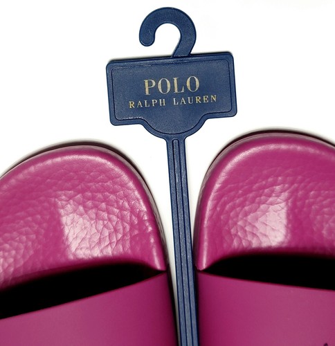 Polo RALPH LAUREN Mens 12 Pool Sandals Slides Pink Navy Pony Fuschia Flip Flops - Picture 8 of 20