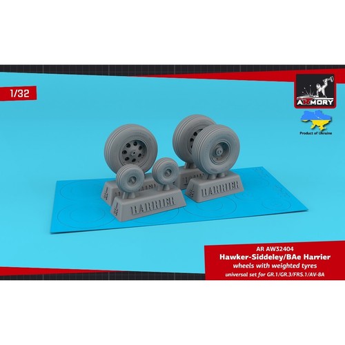 Armory Models AR AW32404 Scale kit 1:32 H.S Harrier GR.1/GR.3/FRS.1/AV-8A wheels - Picture 16 of 24