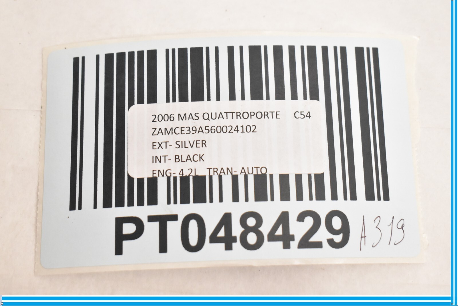 OEM Maserati M139 Quattroporte 05-08 Rear Left or Right Seatbelt Black 0403049