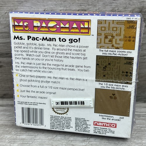 Ms. Pac-Man Original Edition Namco (Nintendo Game Boy, 1993) Sealed Game - Picture 5 of 8