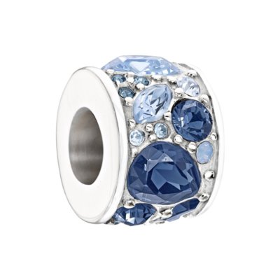 Chamilia Sterling Charm- Mosaic Blue Bead