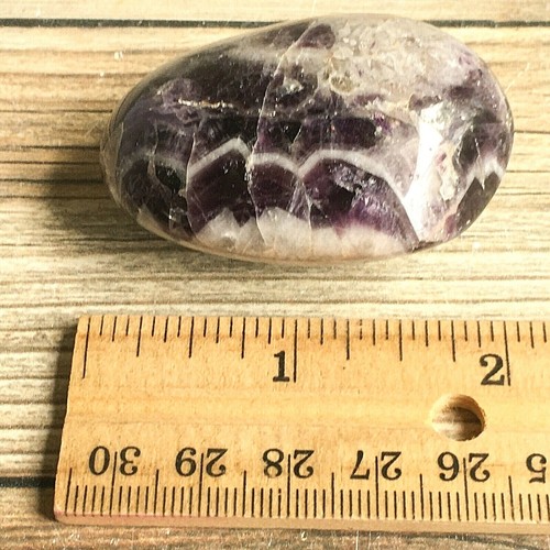 Amethyst Pebble - Polished Amethyst Pebble Shaped, 2.1" Long, 2.1 oz or 58 kg - Picture 9 of 9