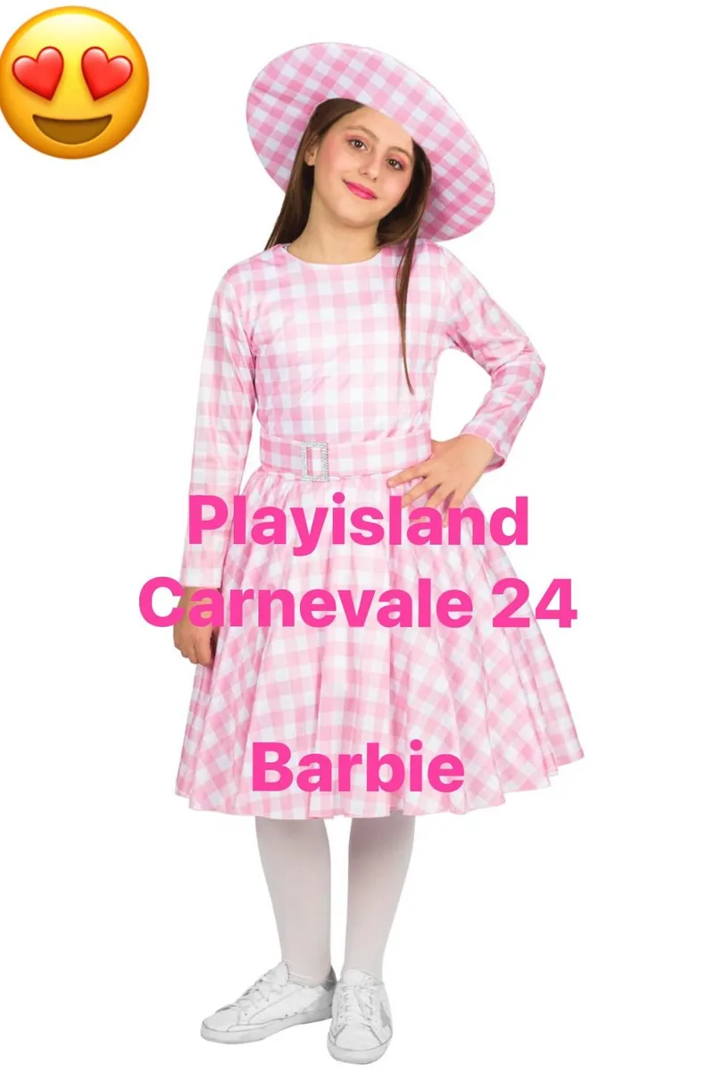 Costume Carnevale Bambina Da Barbie cosplay Vestito Di Travestimento  cappello