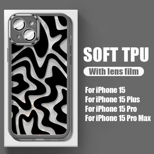 ShockProof Patterned Silicone Phone Case For iPhone 15 14 Pro Max 13 12 11 Cover - Photo 14 sur 17