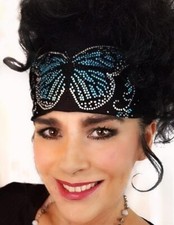 Butterfly/Baby Blue/Silver/Opening in the back /Rhinestone Headbands The Best