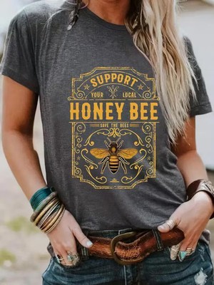 Support Local Honey Bee Comfort Tee Save Bees Nature Lover Gift Idea