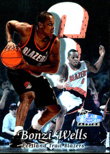 1998-99 Flair Showcase ROW 2 #59 Bonzi Wells RC Portland Trail Blazers