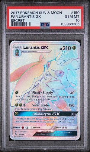2017 Pokemon Sun & Moon #150 Fa/Lurantis Gx Secret PSA 10