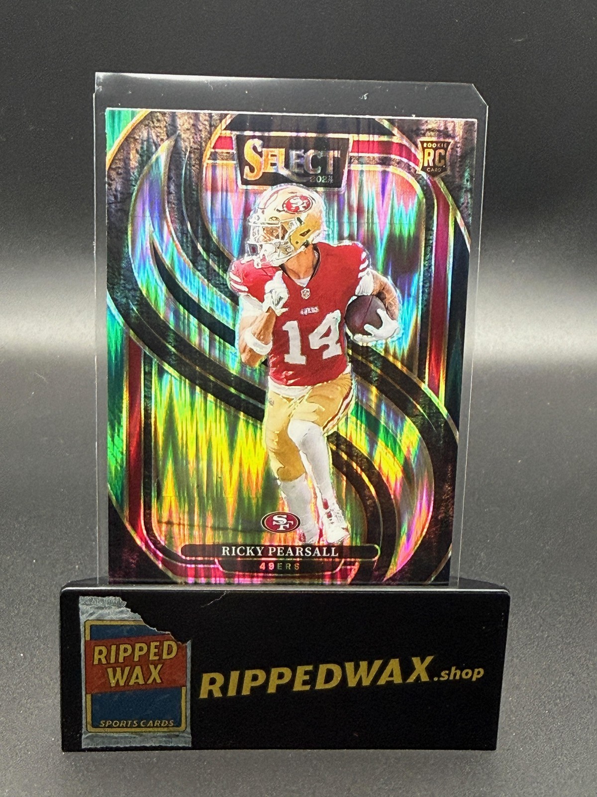 2024 Panini Select #173 Ricky Pearsall Black & Green Prizm Shock