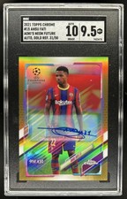 2020 Topps Chrome X Steve Aoki Neon Future Ansu Fati Auto Gold #/50 SGC 9.5/10