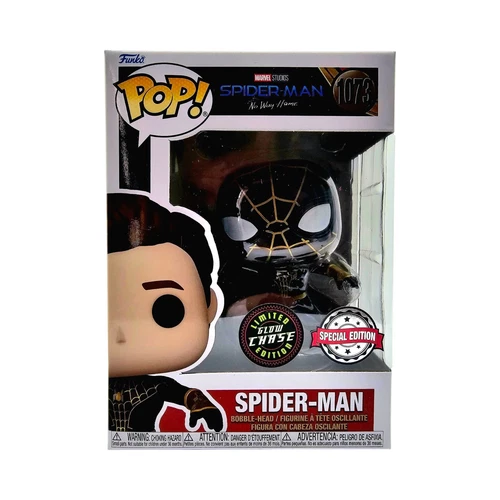 Funko Pop Spiderman Leaping Glow Chase #1073 con protector 