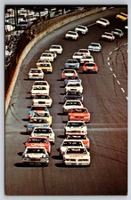 Postcard Daytona Beach Florida Speedway Exciting Car Racing Vintage USA Unposted