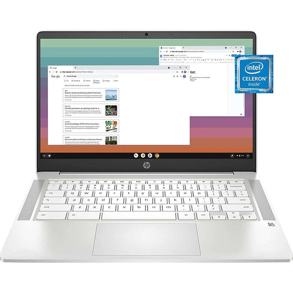 Hewlett Packard 14ANA0240NR 14-inch Touchscreen Laptop in Ceramic White - 60F62U