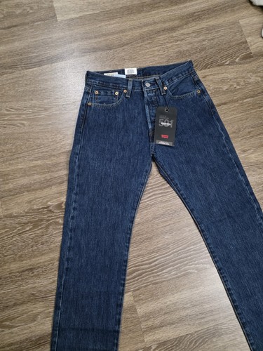 Levi’s 501 Men’s Dark Wash Jeans 28x32 Button-Fly NEW w/ Tags “Big E” Red Tab - Picture 11 of 18