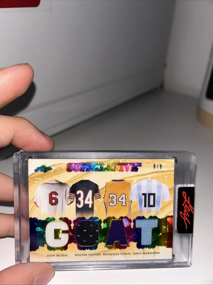 Parche cuádruple Leaf Superlative Goats Musial, Payton, Shaq, Maradona 2023/9 TG-9 Foto 2 de 3