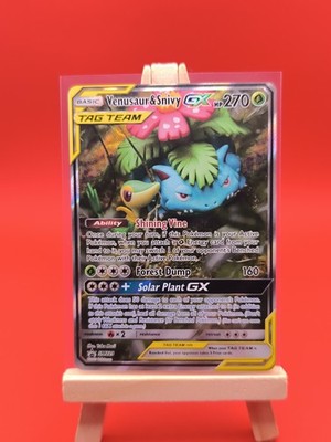 Venusaur & Snivy Tag Team GX SM229 Alternate Full Art Promo